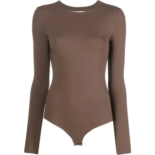 Brauner Bodysuit - Stilvoll und vielseitig , Damen, Größe: M - Maison Margiela - Modalova