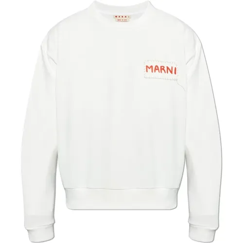 Sweatshirt mit Logo , Herren, Größe: S - Marni - Modalova