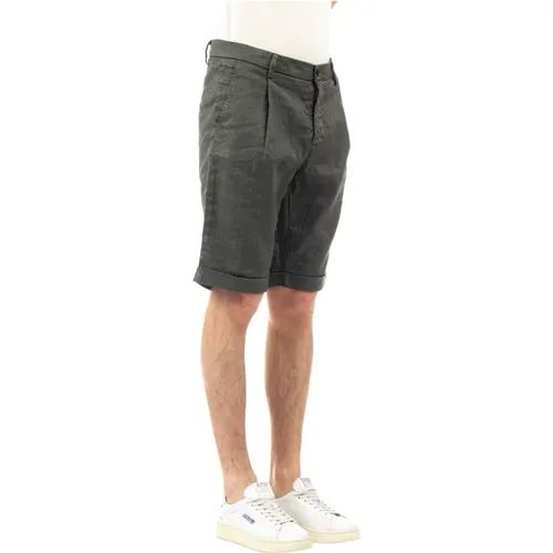 Grüne Leinenmischung Shorts , Herren, Größe: L - Mason's - Modalova