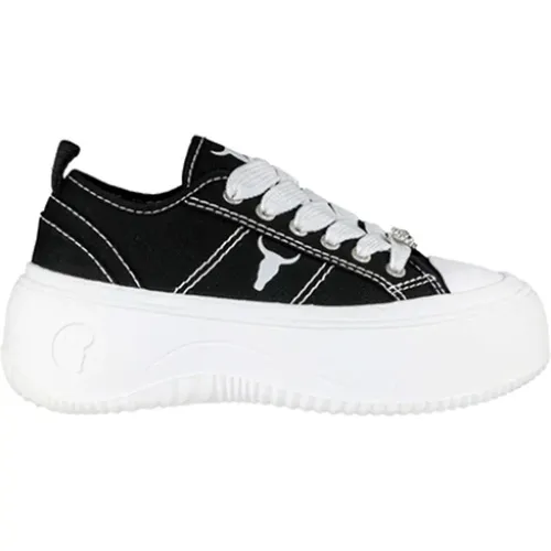 Black Canvas Platform Sneakers Intentions , female, Sizes: 3 UK, 7 UK, 6 UK, 4 UK, 8 UK, 5 UK - Windsor Smith - Modalova