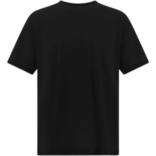 Jersey Crepe T-Shirt in Schwarz , Herren, Größe: 2XL - Herno - Modalova