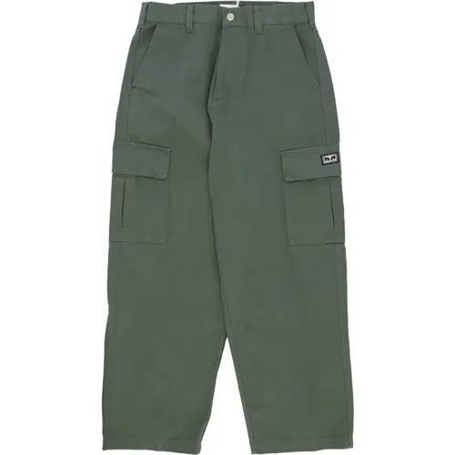 Baggy Twill Cargo Hose Lorbeerkranz - Obey - Modalova