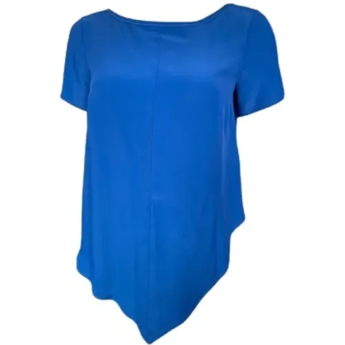Halbärmelige Crêpe-Bluse aus Acetat und Seide , Damen, Größe: M - Manila Grace - Modalova