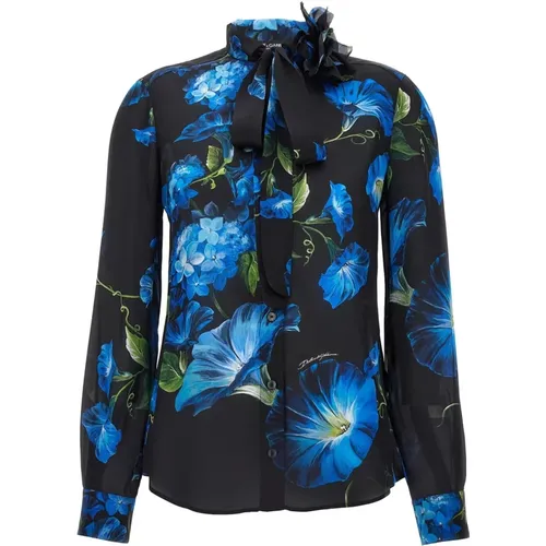 Floral Print Shirt , female, Sizes: M, S - Dolce & Gabbana - Modalova