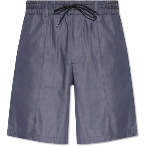 Cotton shorts with logo , Herren, Größe: S - Emporio Armani - Modalova