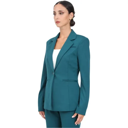 Grüner Damen-Blazer mit Einreiher , Damen, Größe: L - Only - Modalova