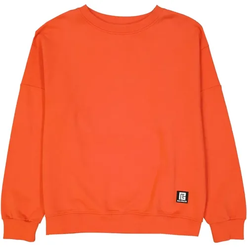 Cotton Sweatshirt Aw23 , male, Sizes: M - Balmain - Modalova