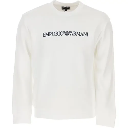 Men`s Logo Lettering Sweatshirt , male, Sizes: L - Emporio Armani - Modalova