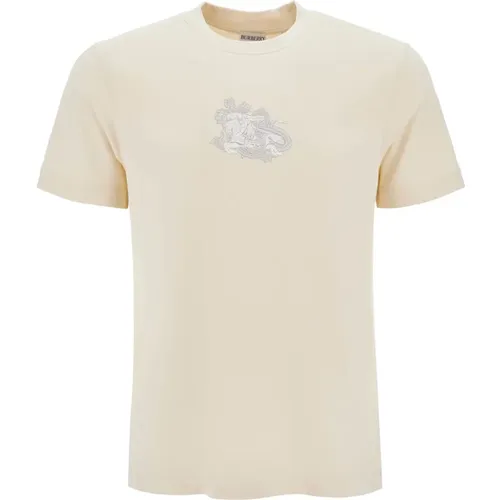 Equestrian Knight Paisley Print T-Shirt , Herren, Größe: L - Burberry - Modalova