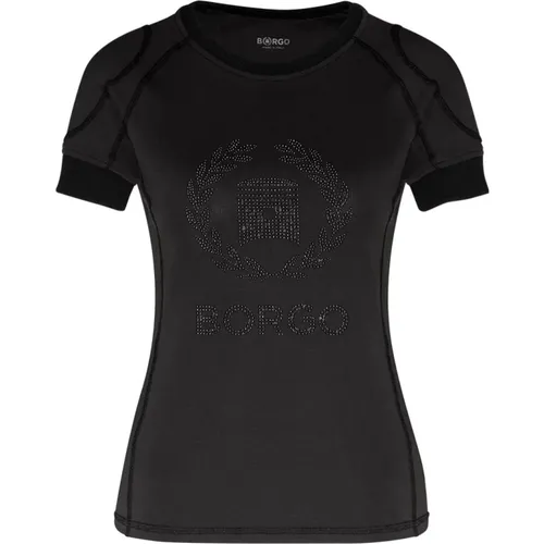 Andalusia Miura Nero T-Shirt , Damen, Größe: L - Borgo - Modalova
