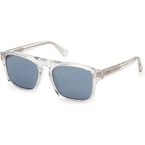 Men's Sunglasses Transparent Glossy Style , male, Sizes: 55 MM - WEB Eyewear - Modalova