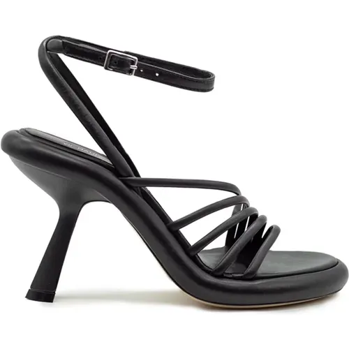 Dosh Sandale mit Riemen aus schwarzem Nappaleder , Damen, Größe: 38 EU - Vic Matié - Modalova