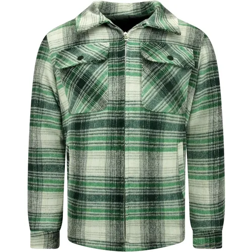 Lumberjack jacket for men, lined with zipper -7088 , male, Sizes: L, M, S, XL, 2XL - Enos - Modalova