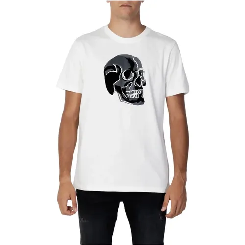 Weißes Print Herren T-Shirt , Herren, Größe: XL - Antony Morato - Modalova