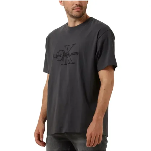 Herren Polo T-Shirts Monologo Washed Tee - Calvin Klein - Modalova