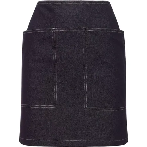 Denim Skirt with Patch Pockets , female, Sizes: 2XS, XS - Max Mara - Modalova