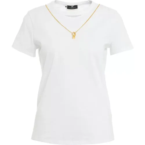 T-Shirts & Polos for Women , female, Sizes: M - Elisabetta Franchi - Modalova
