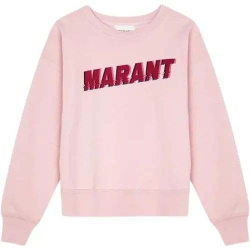 Cotton Sweatshirt with Front Design , female, Sizes: S, 2XS - Isabel Marant Étoile - Modalova