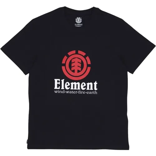 Vertikales Tee Flint Schwarzes T-Shirt , Herren, Größe: M - Element - Modalova