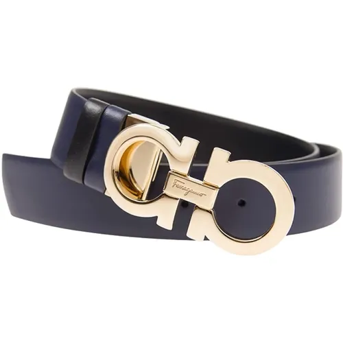 Classic Leather Belt for Men , female, Sizes: 75 CM - Salvatore Ferragamo - Modalova