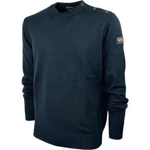 Men`s Sweater Cop1032 Crewneck Merino Bretagne in pure wool , male, Sizes: 3XL, M, L, XL - PAUL & SHARK - Modalova