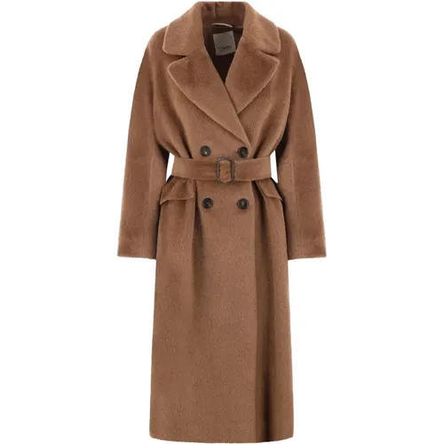 Double-breasted Alpaca Wool Coat , female, Sizes: XS - Max Mara - Modalova