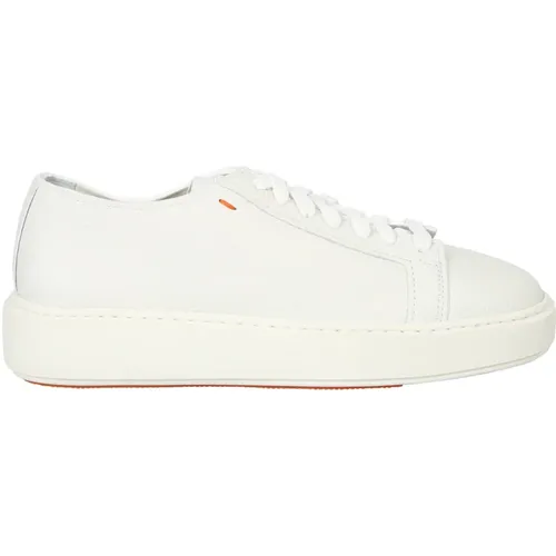 Elegante Ledersneaker , Damen, Größe: 40 EU - Santoni - Modalova