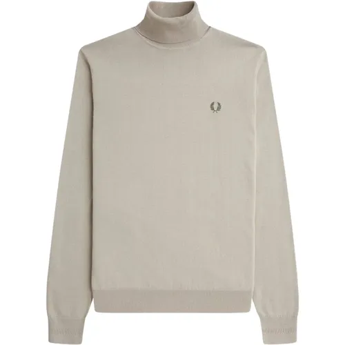 High Neck Sweater in Cotton and Eco-friendly Merino Wool Blend , female, Sizes: XL, L, M - Fred Perry - Modalova