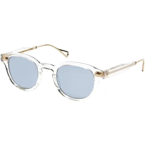 Goldene Oval Sonnenbrille mit Klaren Gläsern - Moscot - Modalova