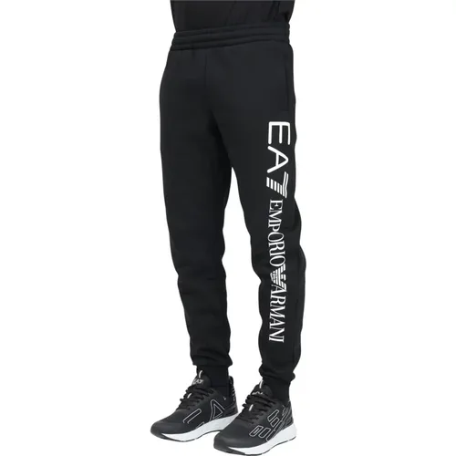 Sportliche Schwarze Fleecehose , Herren, Größe: 2XL - Emporio Armani EA7 - Modalova