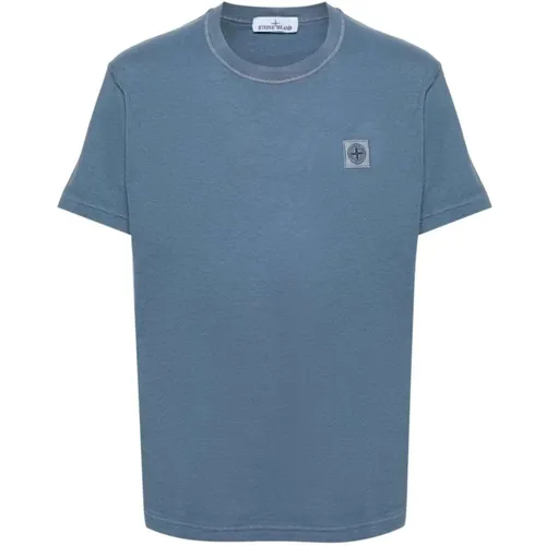 Logo-patch cotton T-shirt , male, Sizes: 3XL, 2XL - Stone Island - Modalova