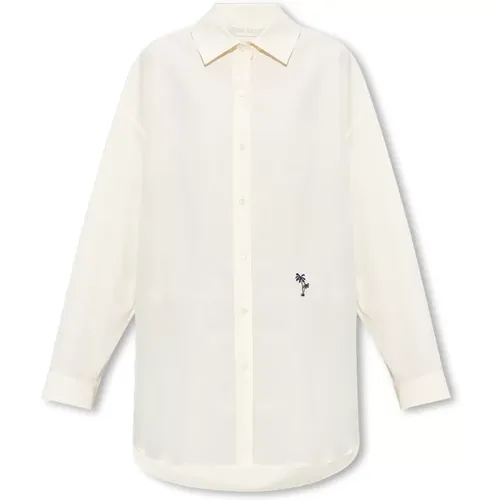 Oversize shirt in cotton , female, Sizes: S, 2XS, XS - Palm Angels - Modalova