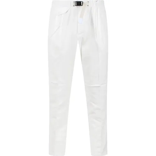 Sand , Linen Cotton Blend Trousers , male, Sizes: L, XL, M, XS - White Sand - Modalova
