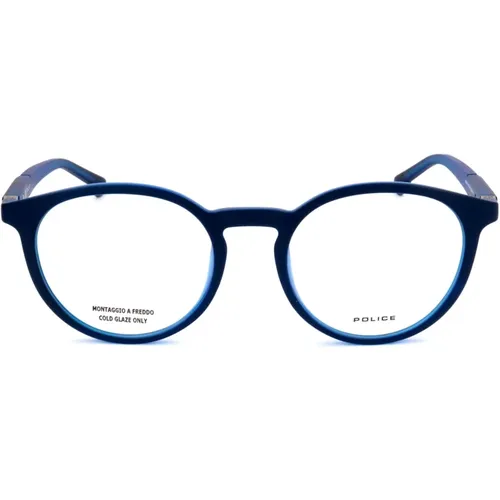 Stylische Brille Vpl878 , unisex, Größe: 52 MM - Police - Modalova