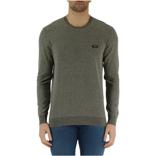 Cotton Crewneck Sweater , male, Sizes: XL, S, L - Calvin Klein - Modalova