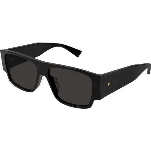 Schwarze Sonnenbrille mit Originalzubehör , Herren, Größe: 57 MM - Bottega Veneta - Modalova