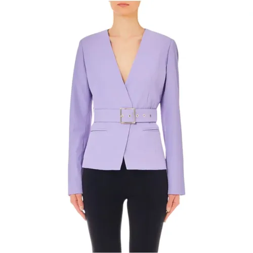 Belted Jacket , female, Sizes: M, L - Liu Jo - Modalova