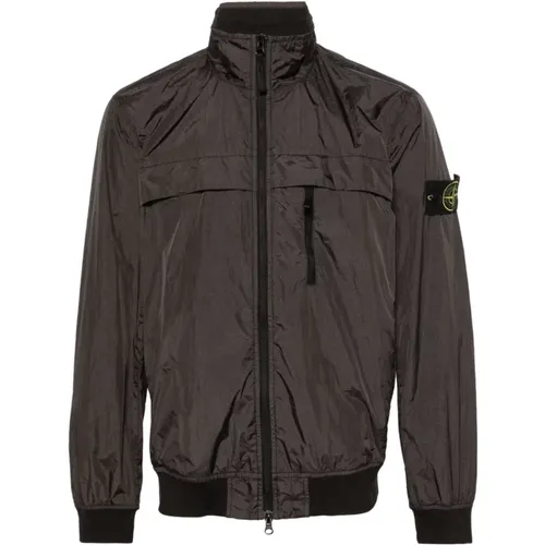 Grey Parka Jacket for Men , male, Sizes: M, L, S, XL, 2XL - Stone Island - Modalova
