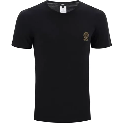 Medusa Print Crew-Neck T-Shirt Bi Pack , Herren, Größe: 3XL - Versace - Modalova