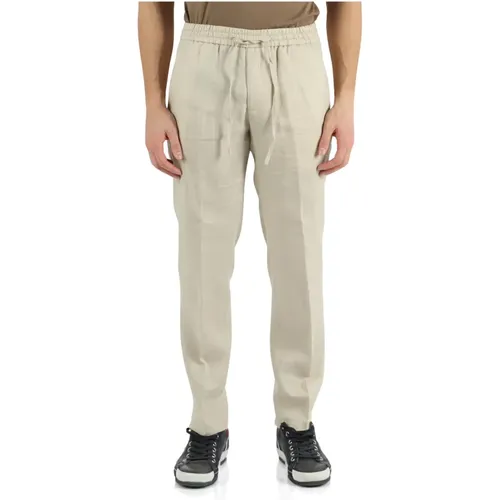 Slim Fit Leinenhose , Herren, Größe: W35 - Michael Coal - Modalova