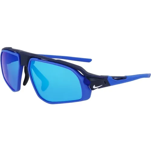 Sportliche Sonnenbrille für Männer,FLYFREE Sonnenbrille Schwarzer Rahmen,Sportliche Sonnenbrille - Nike - Modalova