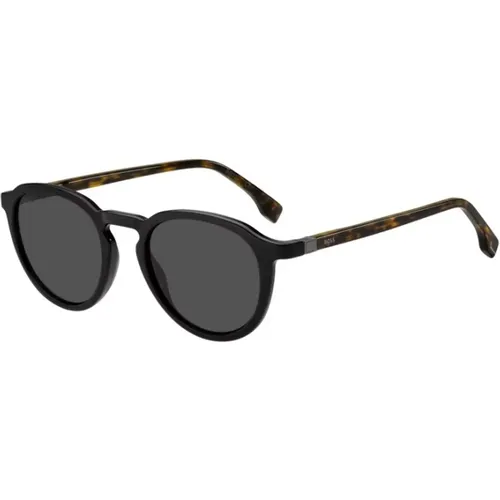 Chic Black Havana Sunglasses for Women , female, Sizes: 51 MM - Hugo Boss - Modalova