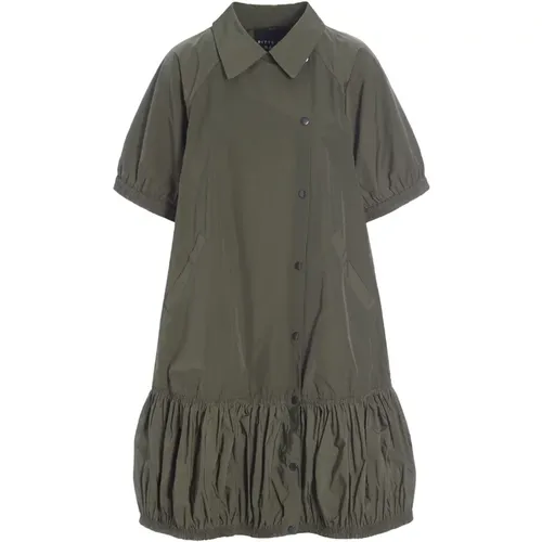 Puffy Poplin Shirt Dress Deep Forest , female, Sizes: 2XL, XL, L, M - Bitte Kai Rand - Modalova