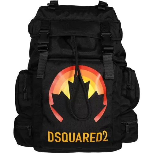 Nylon-Rucksack mit Logo-Detail - Dsquared2 - Modalova