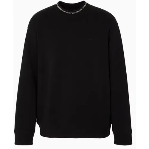 Sweatshirt with Rib Details , male, Sizes: XL - Emporio Armani - Modalova