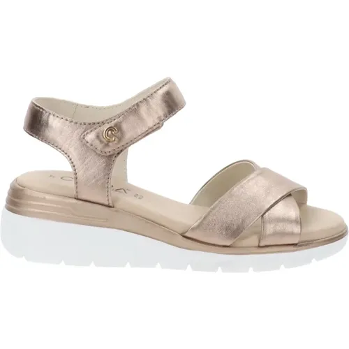 Leder Sandalen für Frauen , Damen, Größe: 37 EU - Cinzia Soft - Modalova