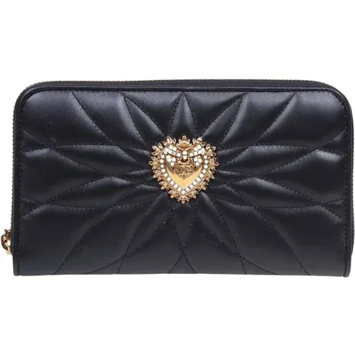 Elegant Matelasse Nappa Wallet , female, Sizes: ONE SIZE - Dolce & Gabbana - Modalova
