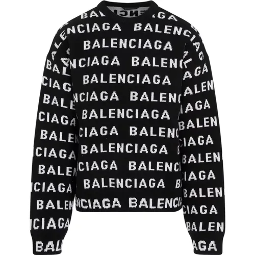 Wool Crewneck Sweater , male, Sizes: L, XS, M - Balenciaga - Modalova