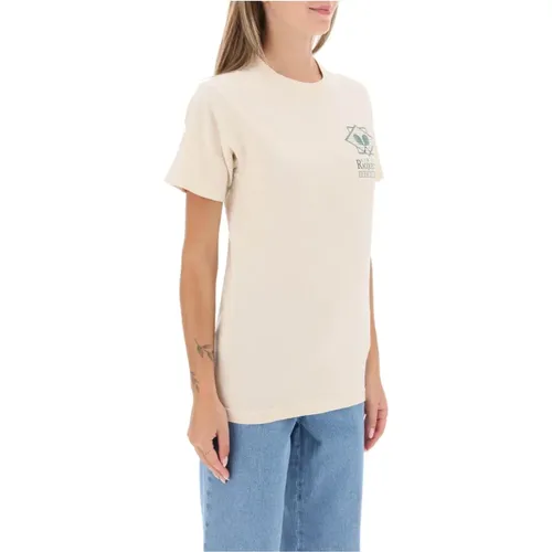 Sportliches T-Shirt mit Grafikdruck , Damen, Größe: XS - Sporty & Rich - Modalova