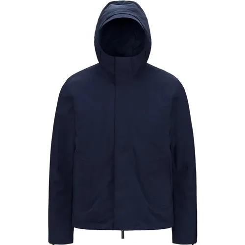 Blau Tiefe Gepolsterte Jacke , Herren, Größe: M - K-way - Modalova